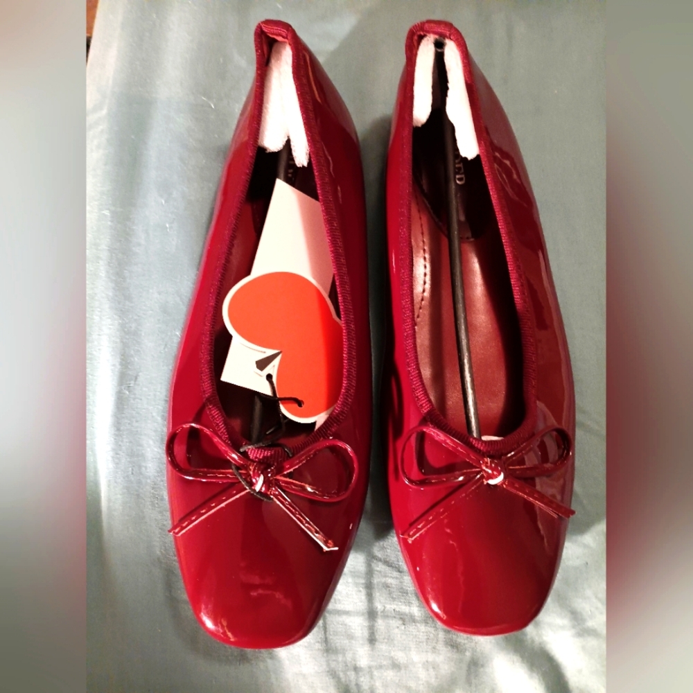 Bowknot Decor Square Toe Ballet Mary Jane Flats